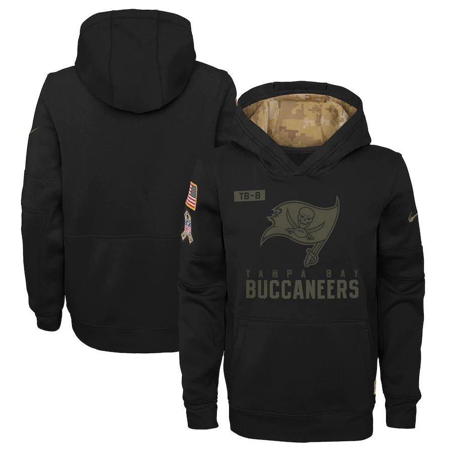 Youth Tampa Bay Buccaneers Black Salute To Service Hoodie Nike NFL Jerseys->women nfl jersey->Women Jersey